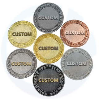 New Customized Round Copper Zinc Alloy Blank Gold Metal Game Stamping Challenge Coin for Engraving Tokens