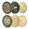 Custom hot polished metal stamping copper brass blank challenge Coin