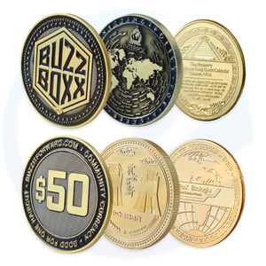 Custom hot polished metal stamping copper brass blank challenge Coin