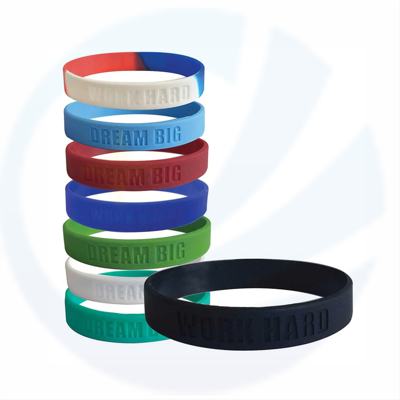 Most Popular Custom Engraved Text Logo Rubber Bracelet Glowing Silicone Wristbands Custom Party Running Rubber Wrist Band