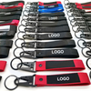 Wholesale Custom Logo Promotional Keychains Carabiners Polyester Key Chains Personalized Keychain Wrist Lanyard Keychain