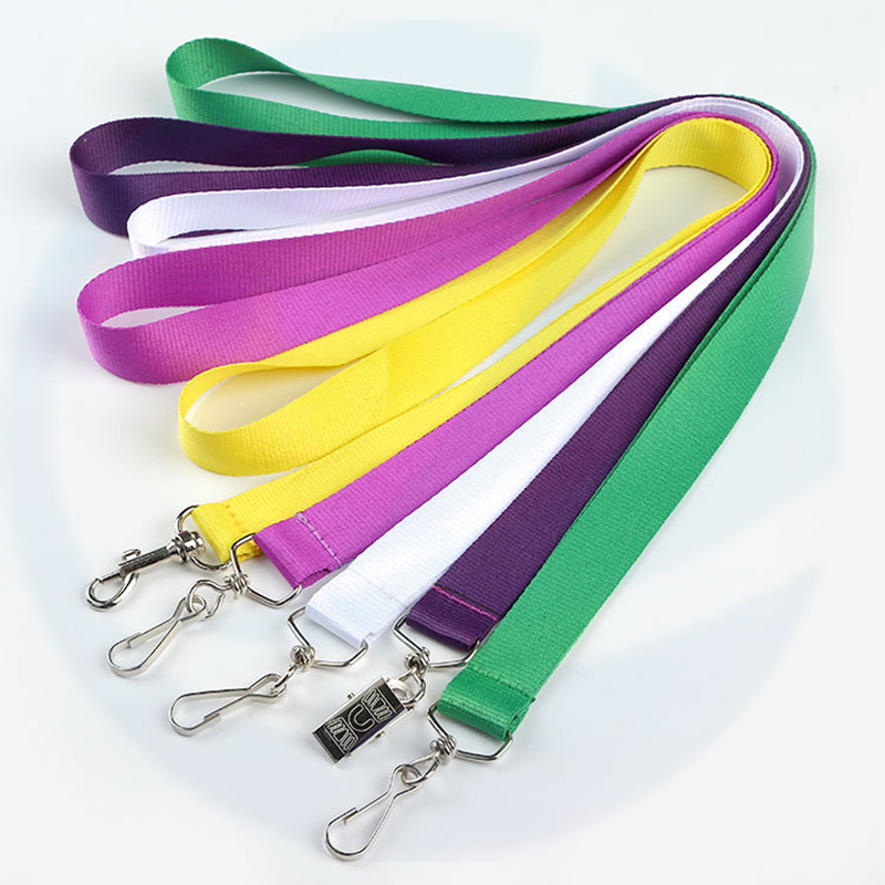 Manufacturer Promotional Coloured White Polyester Wholesale Blank Lanyard Sublimation Lanyard Blank