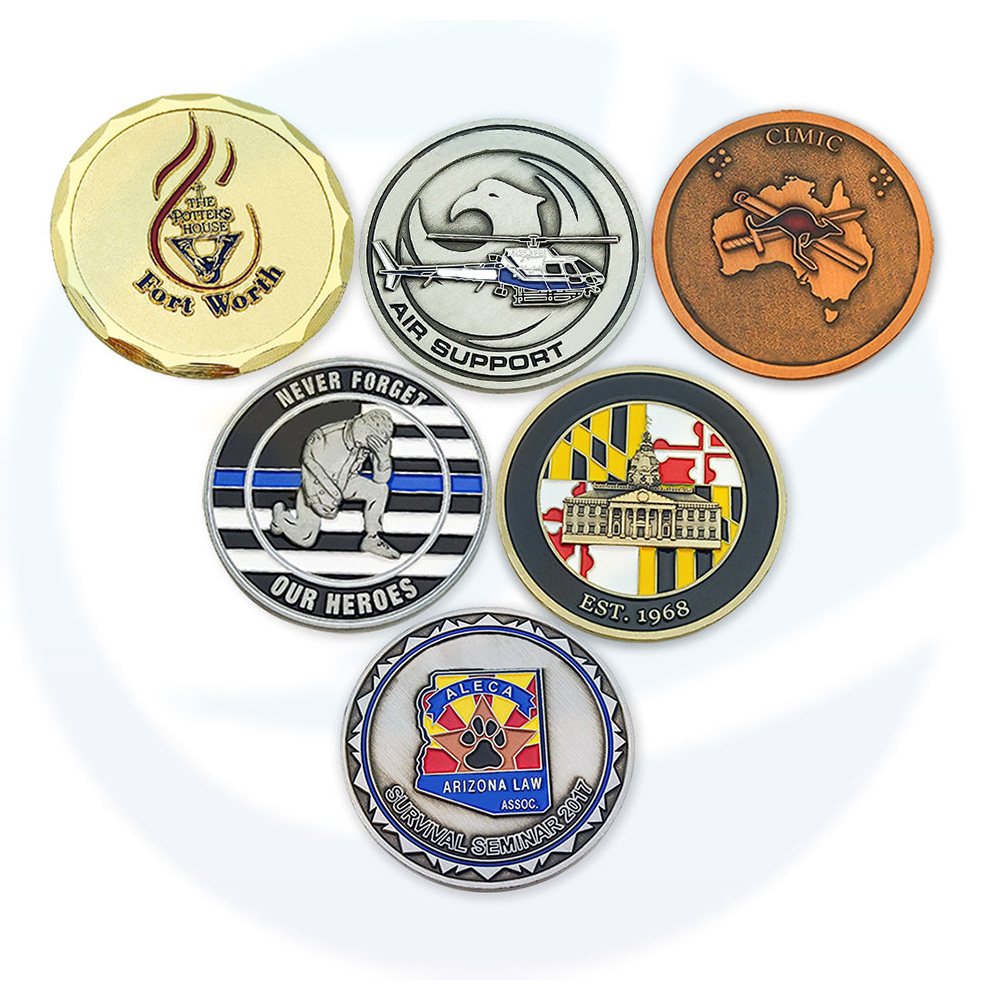 Personalised Custom logo 3D Zinc Alloy Brass Engraving Souvenir Enamel Coin Manufacturer Challenge Coins