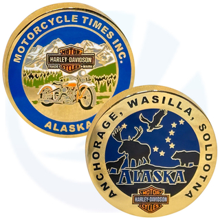 Custom Biker Motorcycle Open Road Competition Commemorative Coins challenge coin