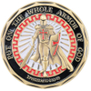 Bulk Custom Metal Zinc Alloy 3D Enamel Souvenir Whole Armor of God Coin Knight Templar Challenge Coin
