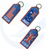 Country Flag Embroidered Keytags
