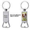 Customized Engraved Logo Metal Keychain with Bottle Opener Promotion Metal Gift Keychain with Bottle Opener