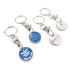 LOGO custom trolley coin keychain supermarket shopping cart chips canada uk euro token coin holder key chain