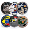 Custom metal crafts brazil gold silver copper bronze soft enamel zinc alloy 3d metal challenge coin