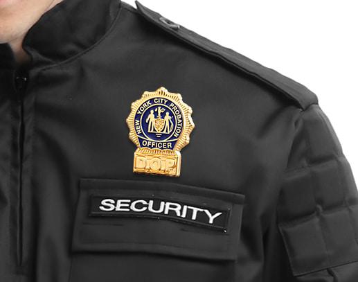 police-pin-on-the-uniform