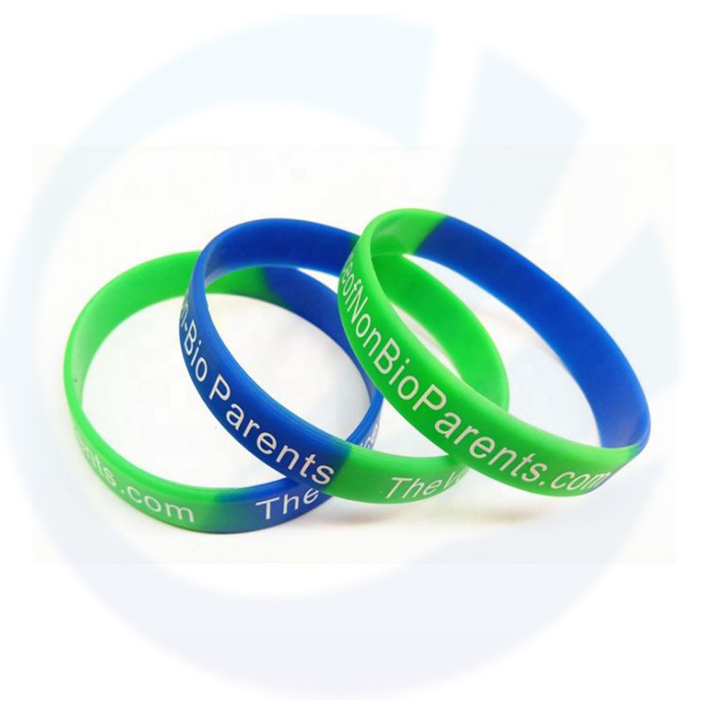 Most Popular Custom Engraved Text Logo Rubber Bracelet Glowing Silicone Wristbands Custom Party Running Rubber Wrist Band