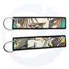Designs Mixed Anime Embroidery Key Tag Motorcycles Cars Backpack Chaveiro Keychain For Friends Fashion Key Ring Gifts