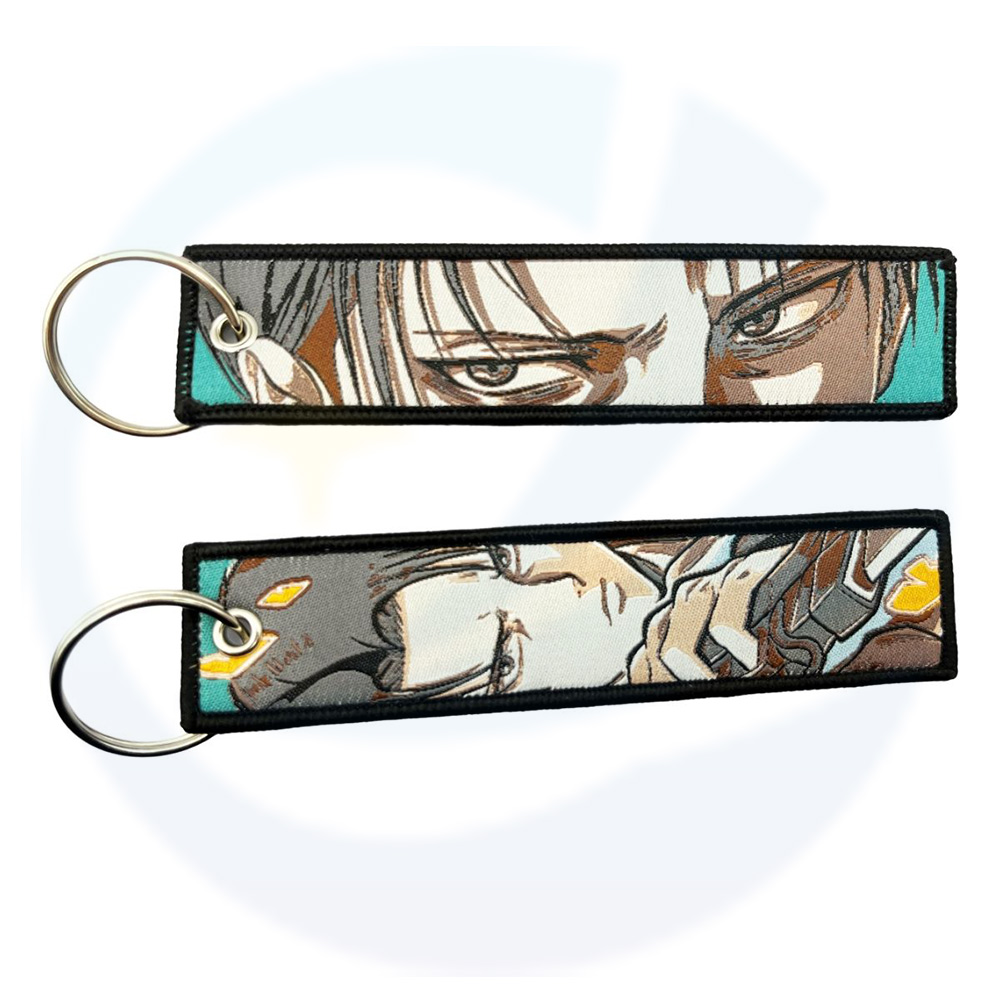 Designs Mixed Anime Embroidery Key Tag Motorcycles Cars Backpack Chaveiro Keychain For Friends Fashion Key Ring Gifts