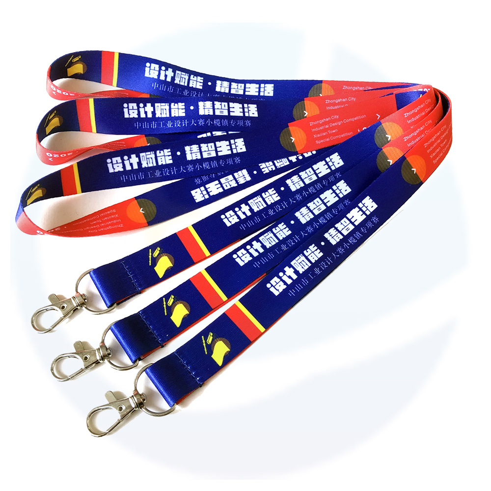 Sublimation Long Heated Transfer Printed High Quality Neck Polyester Custom Lanyard