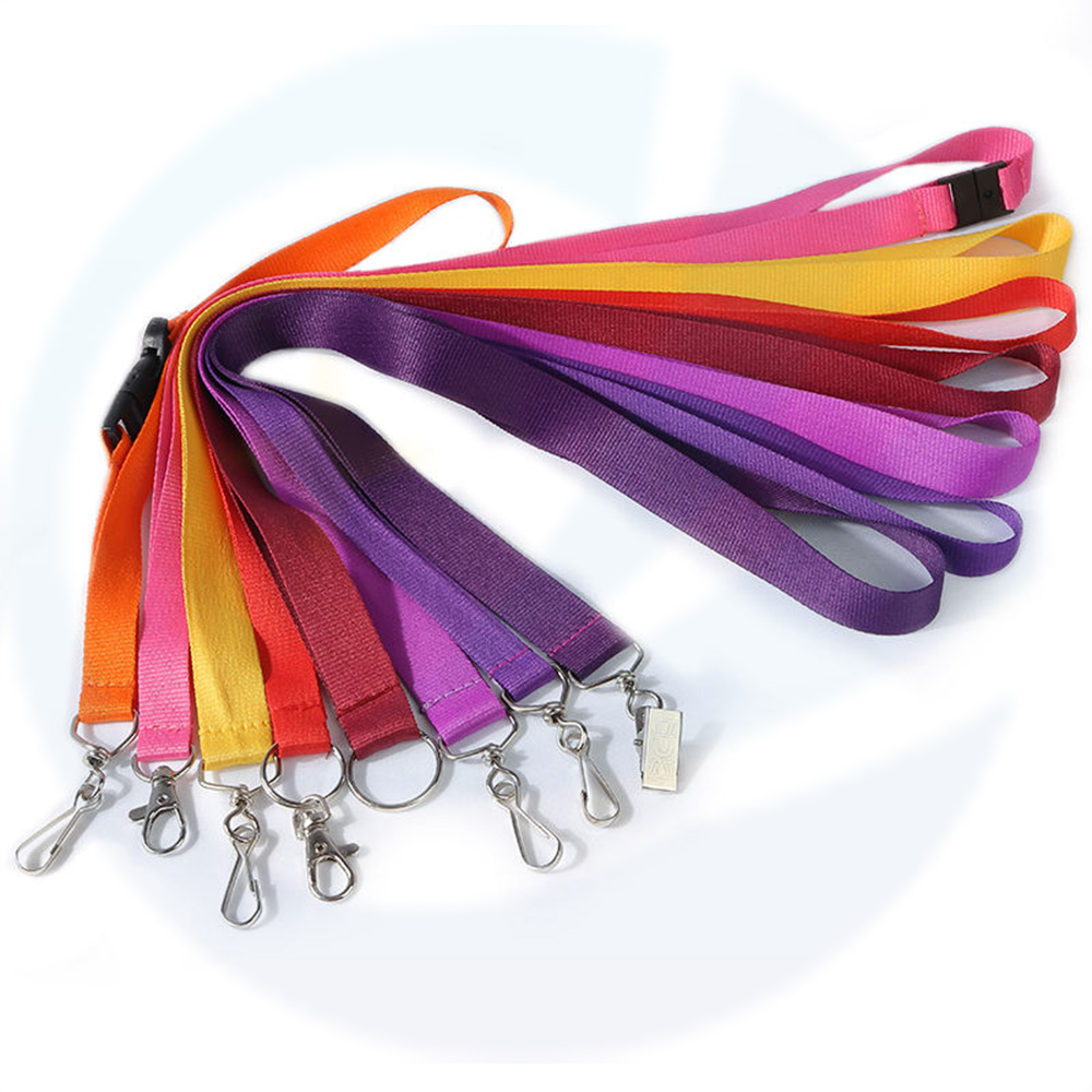 Manufacturer Promotional Coloured White Polyester Wholesale Blank Lanyard Sublimation Lanyard Blank