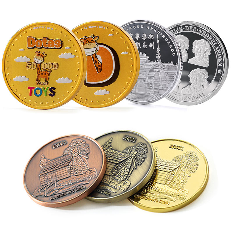Monedas Free Design Stamping Dies 3d Zinc Alloy Challenge Coin Custom Engravable Metal Coins Double Commemorative Souvenir Coin