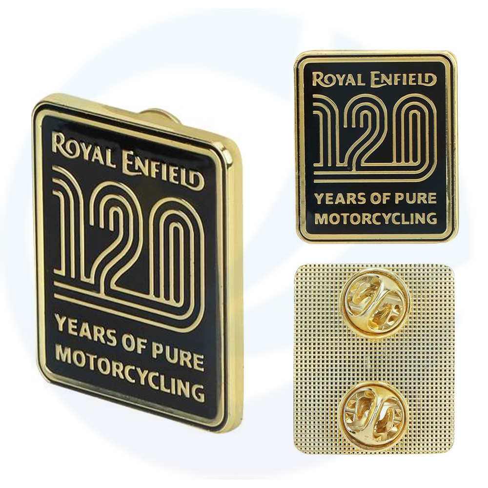 Custom ROYAL ENFIELD Motorcycle Biker 120 Year Lapel Pins Rolling Pin