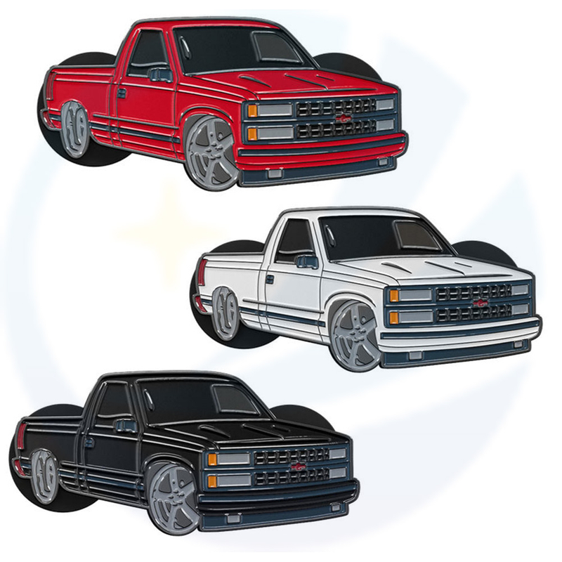 Manufacturer Customized Lapel Pins 3D Bus Pickup Truck Car Pin Badge Custom Metal Zinc Alloy 3D Soft Enamel Pins Cars