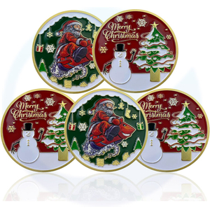 Merry Christmas Commemorative Coins, Christmas Gifts Santa Claus Coin Lucky Souvenir Coins Special Christmas Decorations Christmas Stocking Stuffers