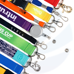 Promotional Sublimation Printing Polyester Lanyards Custom Logo Lanyard Neck Strap with Clip
