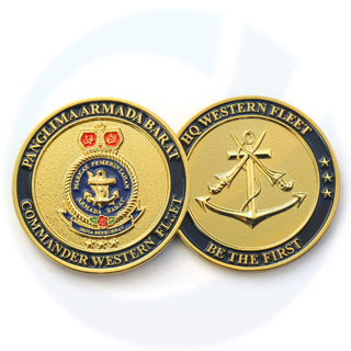 Malaysian Navy Western Fleet Headquarters Metal Challenge Coin