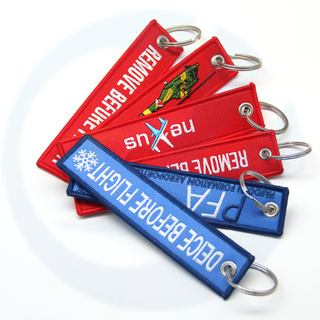 Custom Embroider Jet Tag Keychain