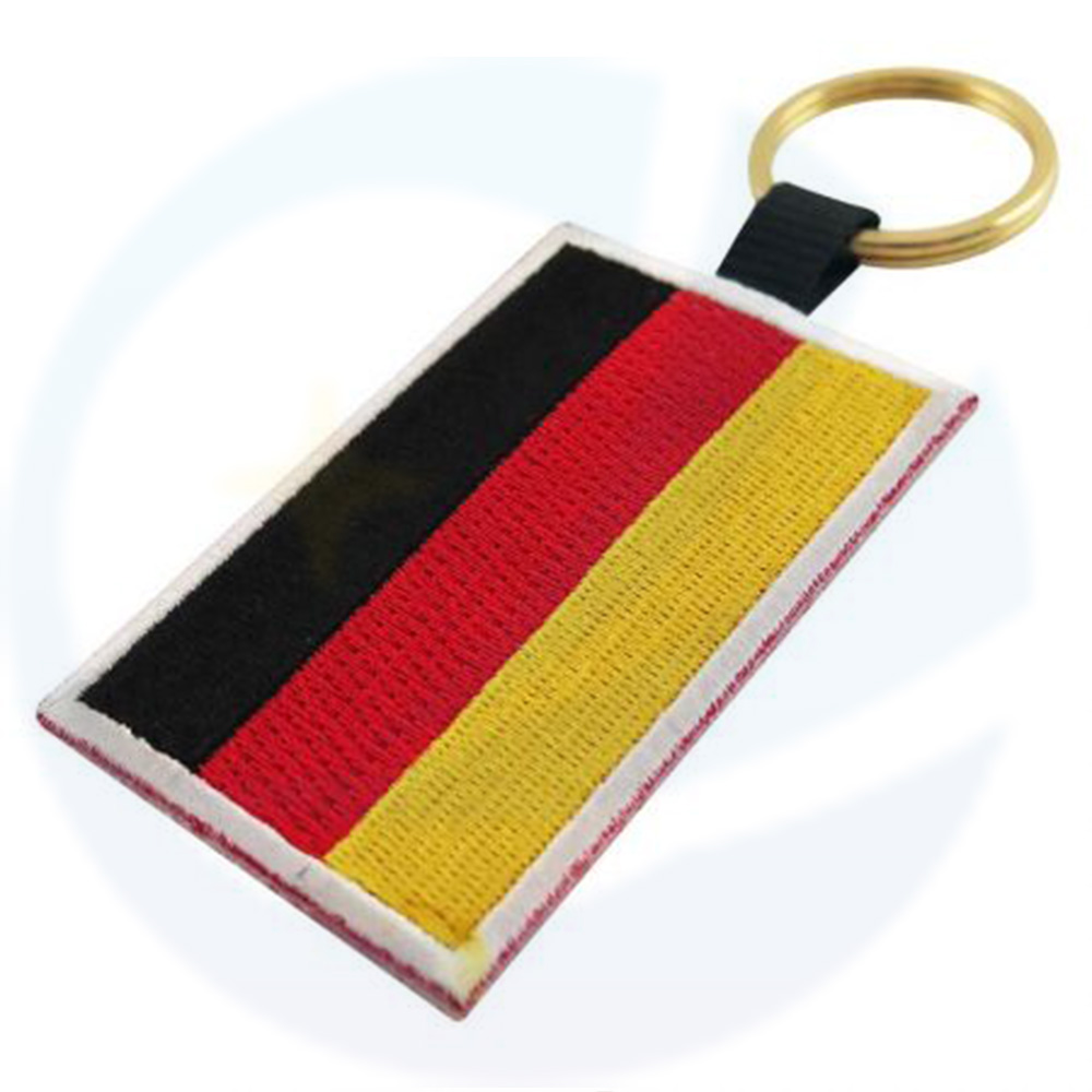 Country Flag Embroidered Keytags