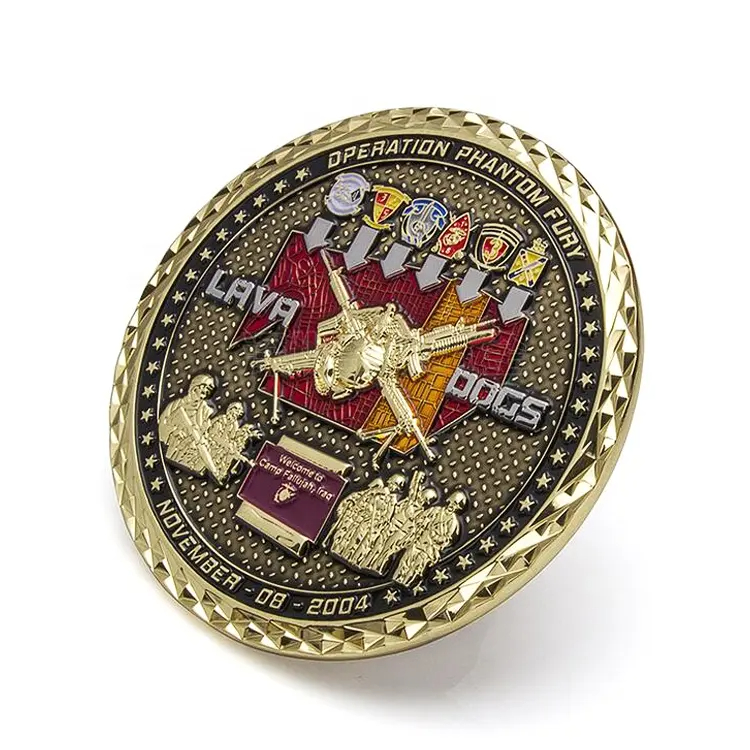 Hot sale custom 3D bronze personalized challenge coin commandant coin