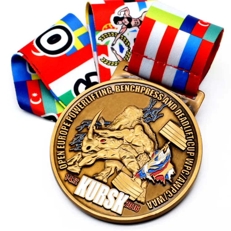 Hot Sale Custom Zinc Alloy Cut Effect Ice Hockey Old Sport Medal