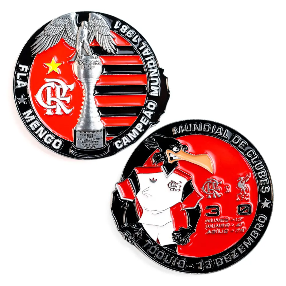 Custom metal crafts brazil gold silver copper bronze soft enamel zinc alloy 3d metal challenge coin