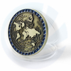 Custom hot polished metal stamping copper brass blank challenge Coin