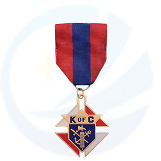 Custom Zinc Alloy Philippine Mason Out Knights of Columbus Badge Medal 