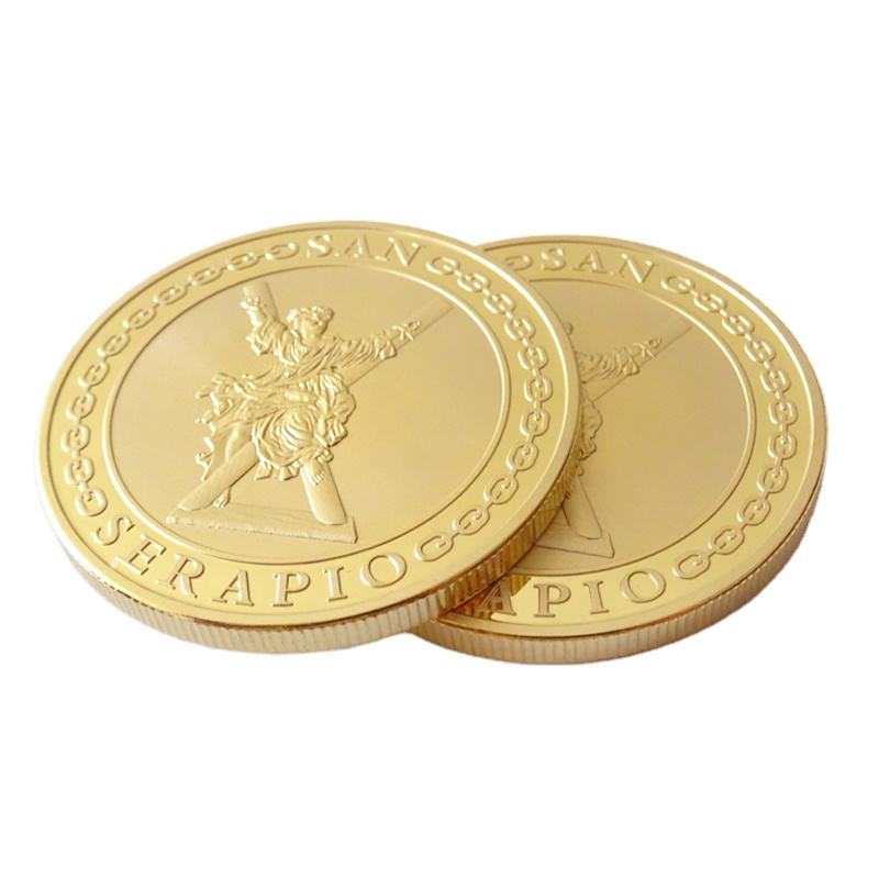Manufacture Challenge Coin 24K Gold Plating Custom Commemorative Coin Metal Souvenir Gift Challenge Coins
