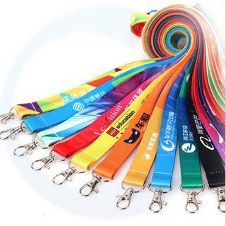 Pink Lanyards Id Card Printed Phone Case Key Chain Polyester Lanyard With Clip Lanyards with Custom Logo