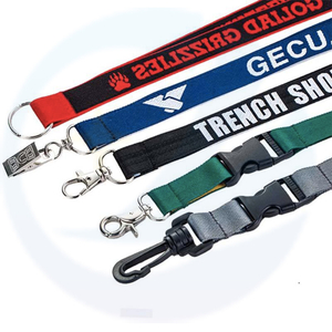 Custom Lanyards With Removable Snap Keychain Lanyard Holder Woven Polyester Lanyard