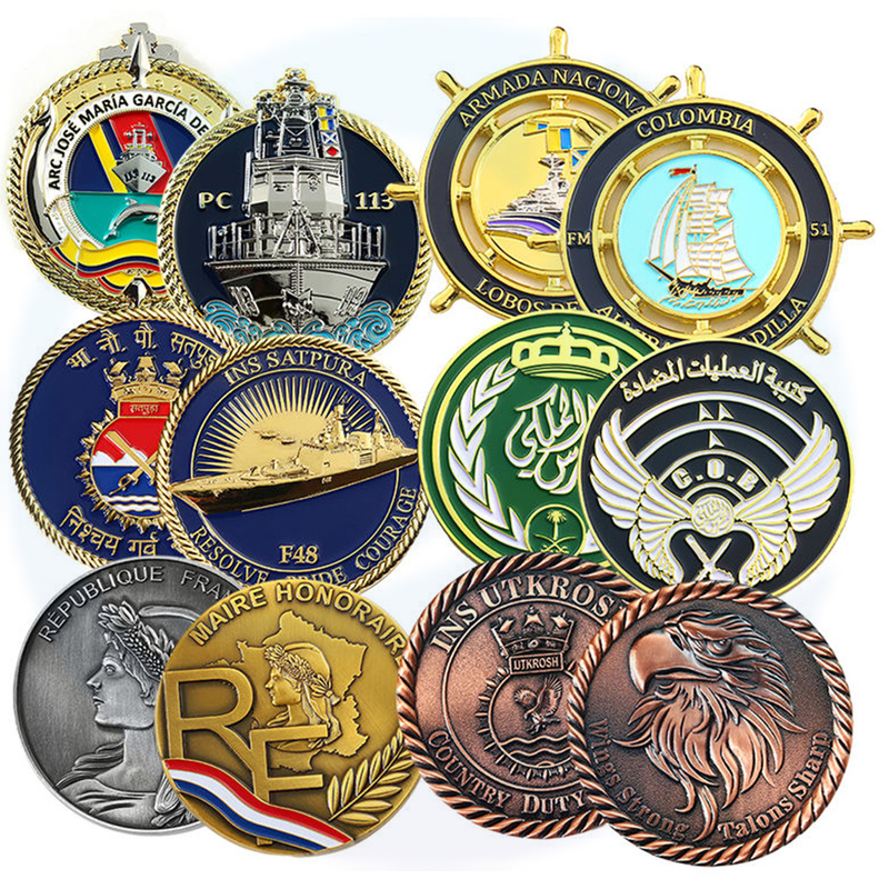 Monedas Free Design Stamping Dies 3d Zinc Alloy Challenge Coin Custom Engravable Metal Coins Double Commemorative Souvenir Coin