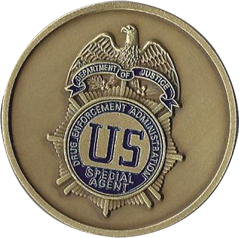 Custom Coin Makers Funny Awesome Unique Personalized Police U. S. Drug Enforcement Administration (DEA) Correctional Officer Challenge Coin