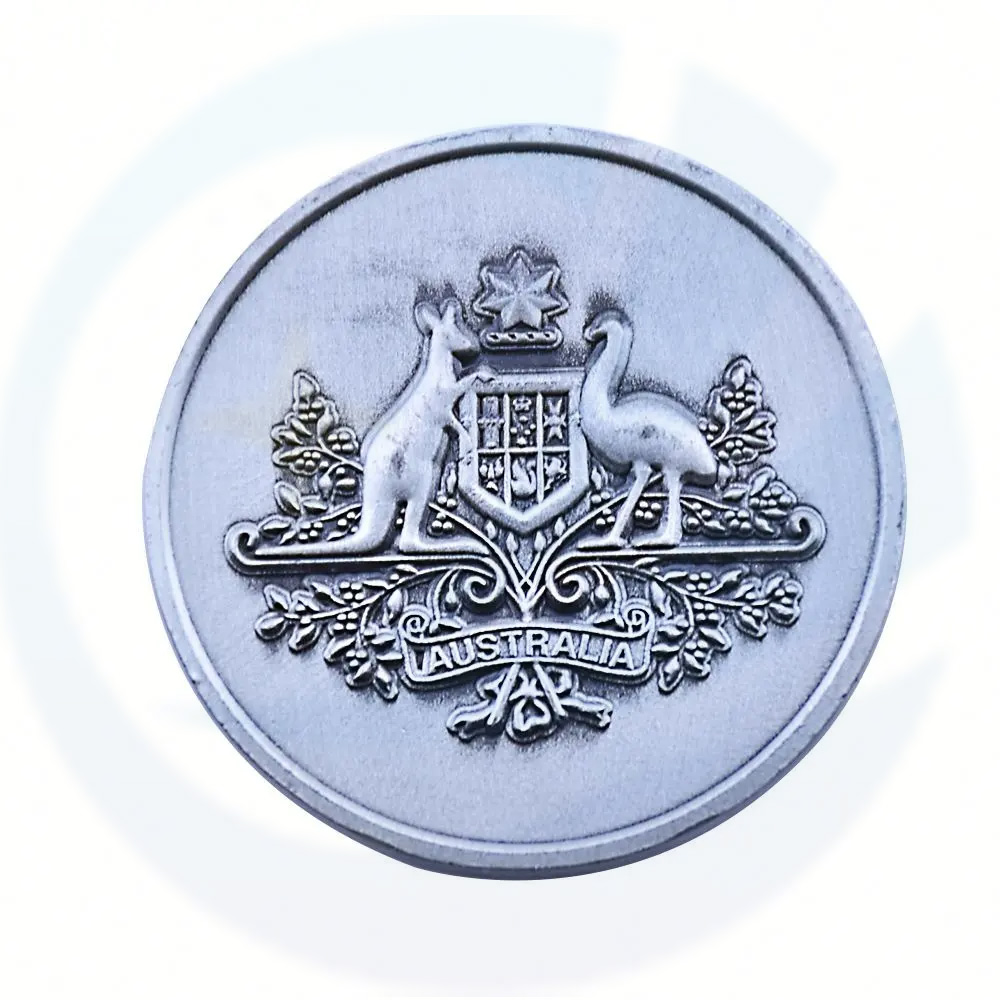 Animal Round gold plated Australia roo rat souvenir metal coin