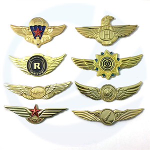 Custom Airline Metal Pilot Wings Pin Badge