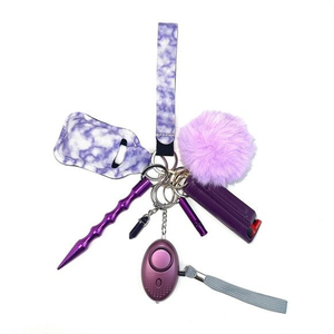Wholesale 2024 Hot Selling DIY Keychain Accessories Defense Safety Keychains Sets For women Self Defense Gift Keychain