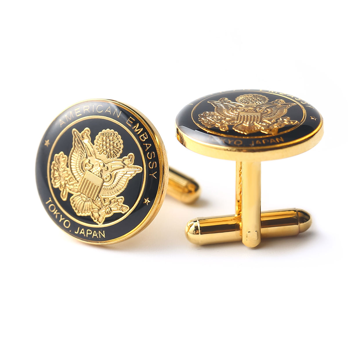 Free Design Custom Cufflinks Own Design Logo Metal Cufflinks Gold Plated Cuff Diy Jewelry Making Luxury Cufflinks for Men