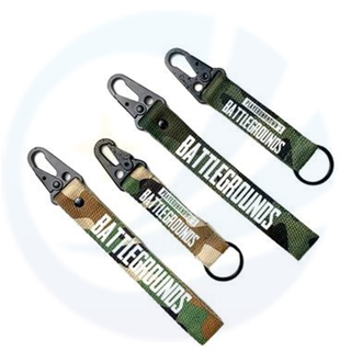 Promotional Keychain Lanyards With Logo Custom military camouflage Woven Lanyard Polyester Neck Lanyard phone case for Outdoor sports