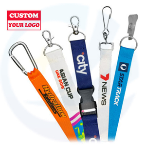 Custom Logo Printed Neck Strap Lanyard Sling Id Badge Holders Lanyard And Pvc Name Card Polyester Keychain Lanyard
