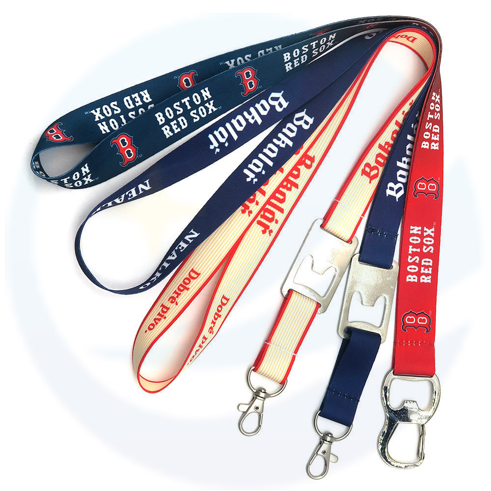 Personalized Other Sublimation Printed Neck Fabric Promotional Custom for ID Badges with Logo Bottle Opener Polyester Lanyard