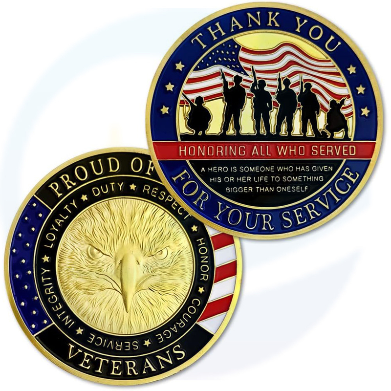Military Veterans Challenge Coin Thank You for Your Service Appreciation Gift
