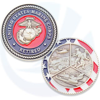 Marine Corps Retired Challenge Coin - USMC Challenge Coin - Amazing US Marine Corps Military Coin Retired - Designed by Marines for Marines