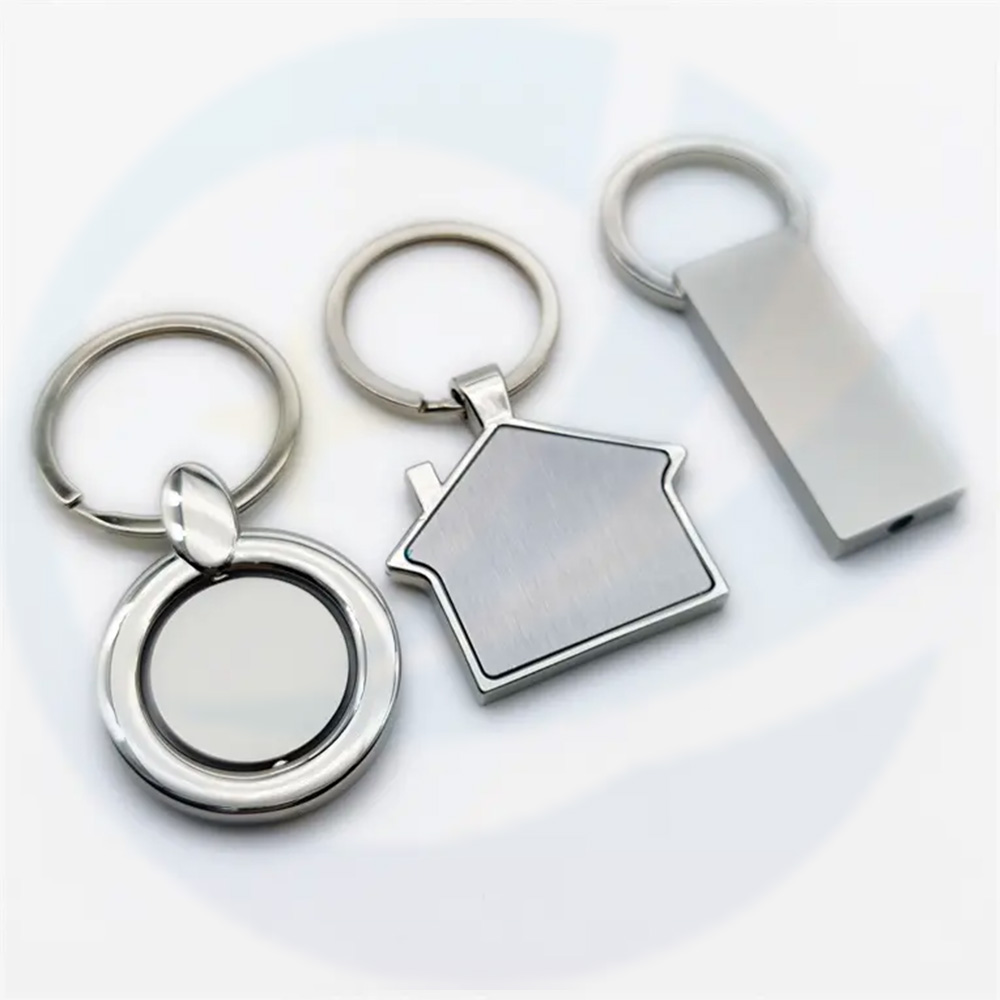 Stainless Steel Key ring Keychain Custom Sublimation Key Chain Ring Metal Keychain