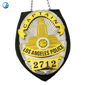 Custom Replica Police Badges Los Angeles Police Department LAPD Badge Replic- Police Officer/captain /sergeant /detective / with Suitable Holder And Chain