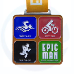 3D metal triathlon finisher game marathon running sports custom medals