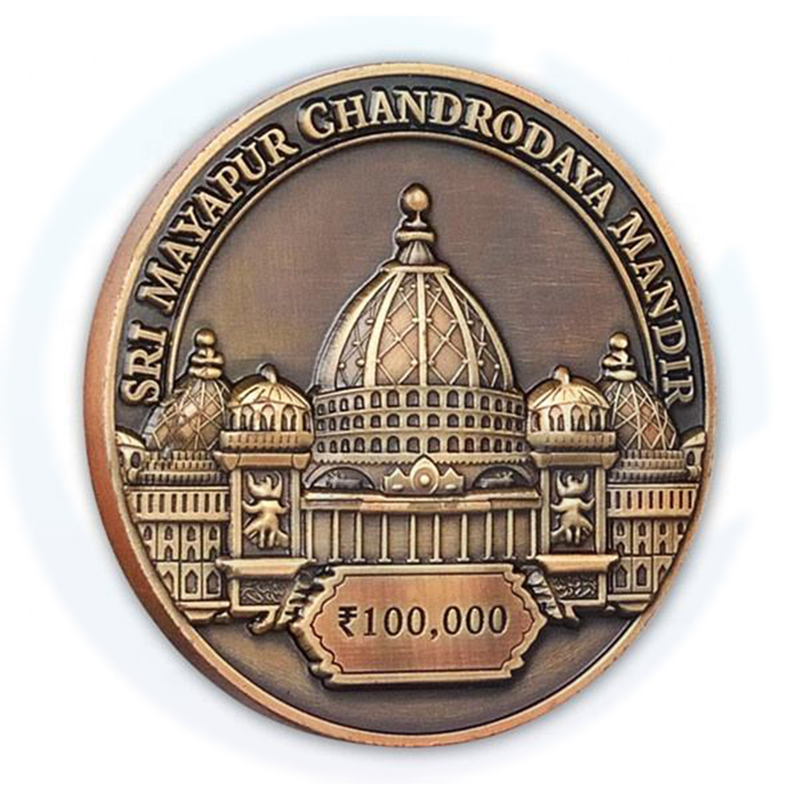 Punctual Delivery Custom Your Logo Commemorative Brass Shiny Gold Silver Metal Double Sided Coin